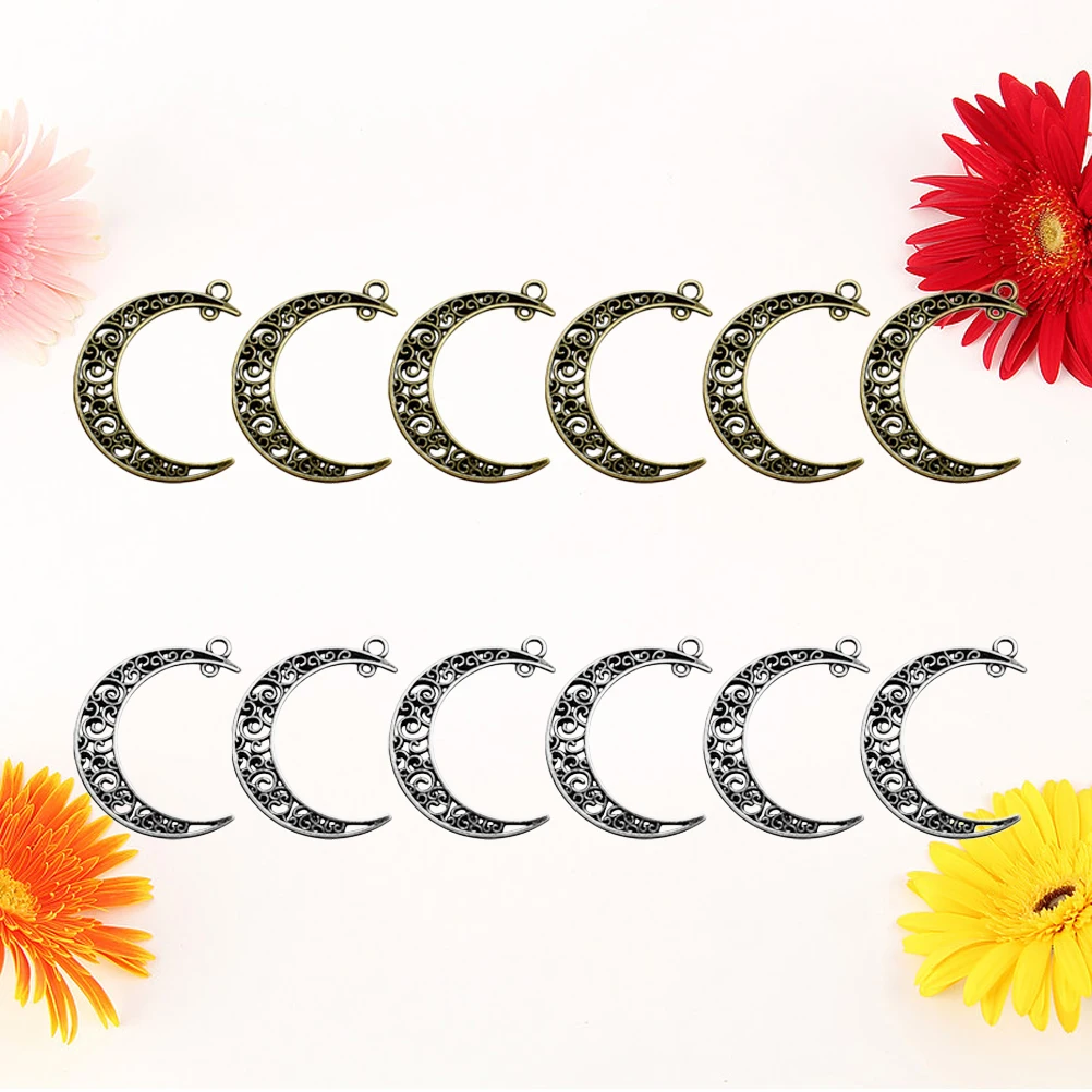 

20Pcs Moon Pendant Crescent Moon Charms Alloy Jewelry Making Color DIY Necklace Bracelet Accessories Charm Pendant