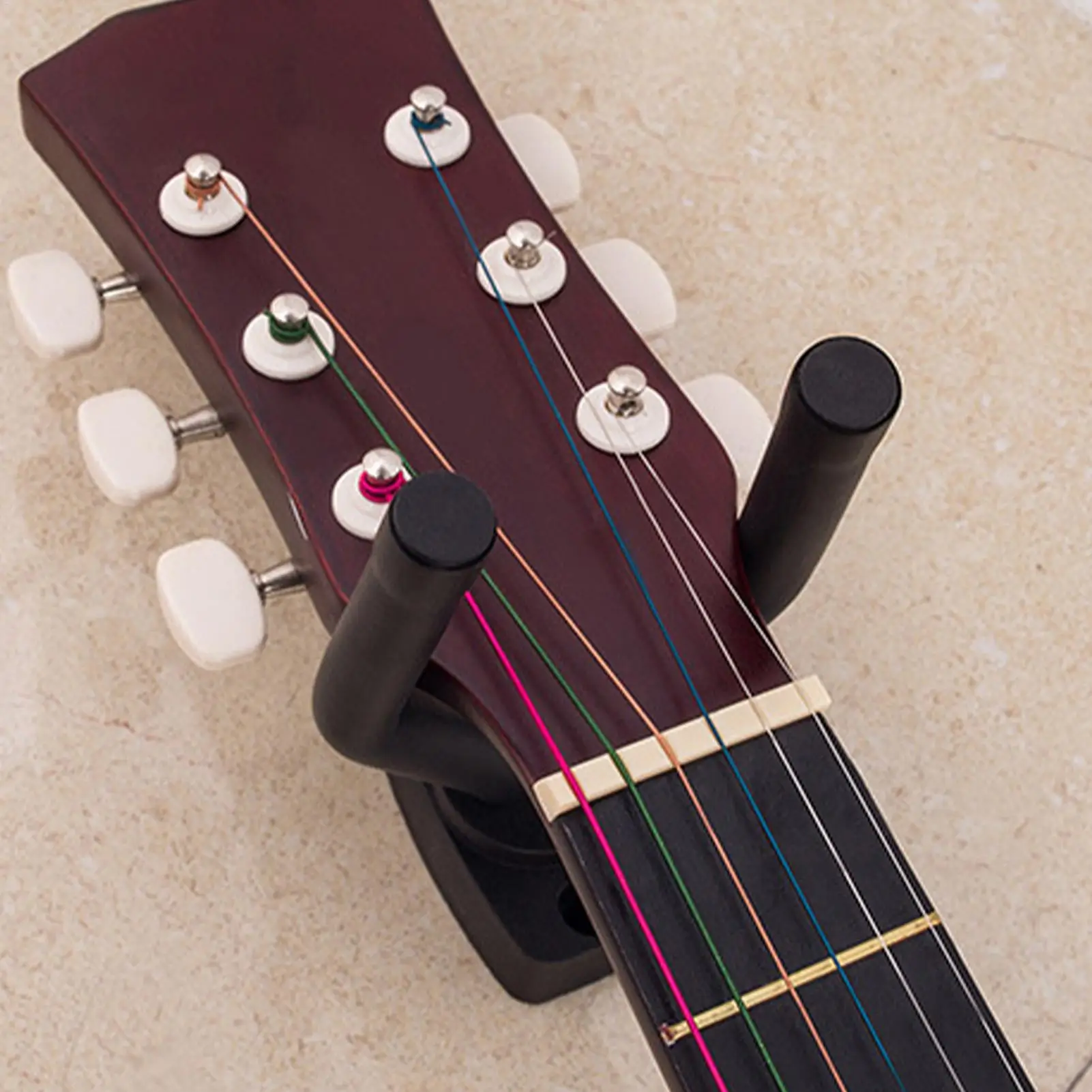 Non-slip Wall Guitar Hanger Guitar Wall Mount With Rubber Coating Guitar Wall Hook Rotatable Yokes Guitar Ukulele Accessories - zdjęcie 1