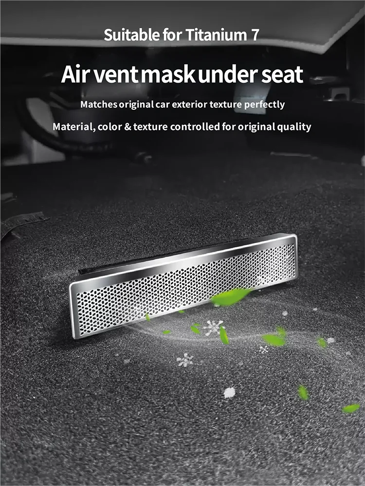 For BYD Leopard 7 Titanium 7 2025 2026 The Seat Rear Air Vent Dust Cover Protective Cover for The Air Outlet Under Accessories