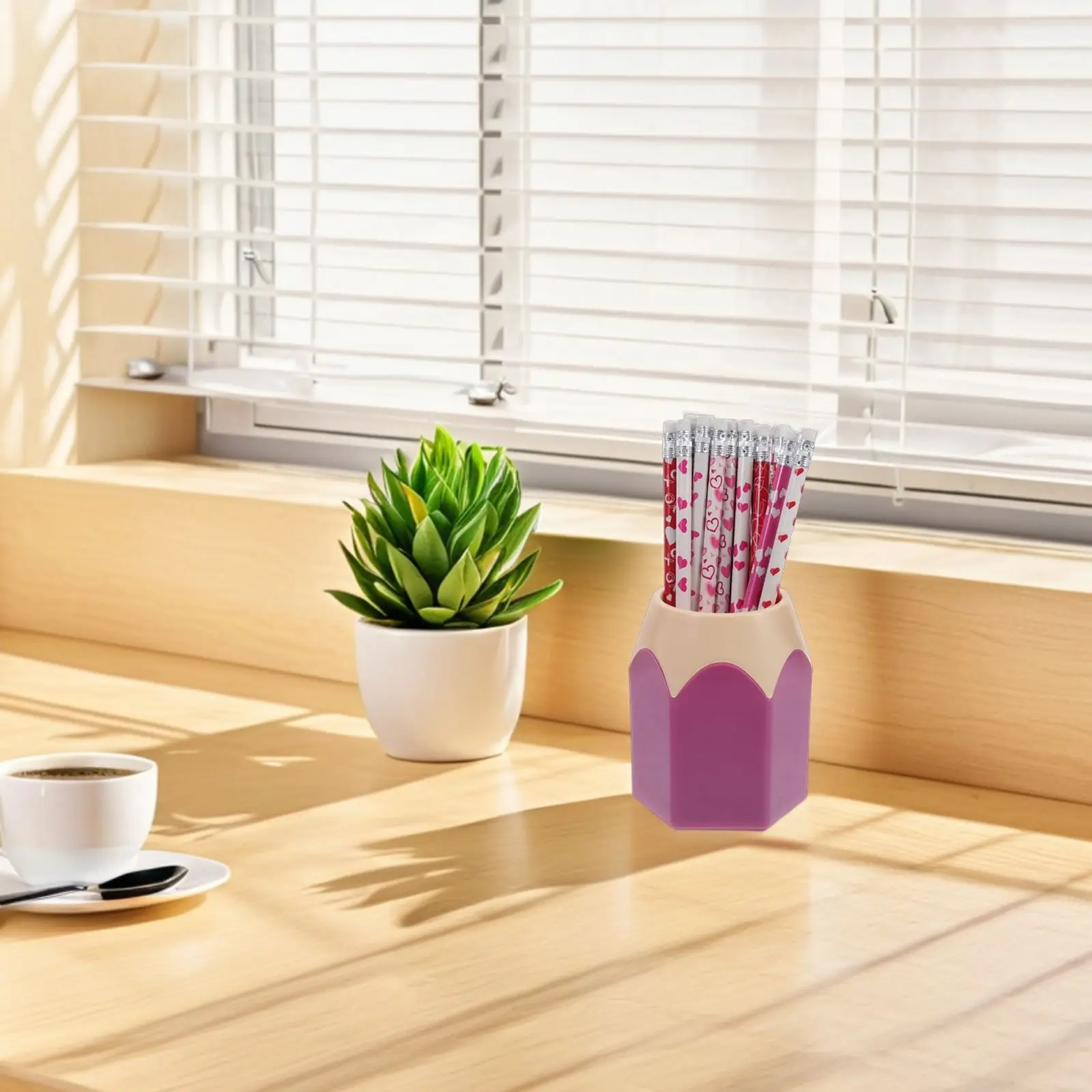 5 Pcs Contrast Color Pen Holders Crash Color Pencil Cups for Students Desk Organizer Safe Material Storage for Pens Makeup