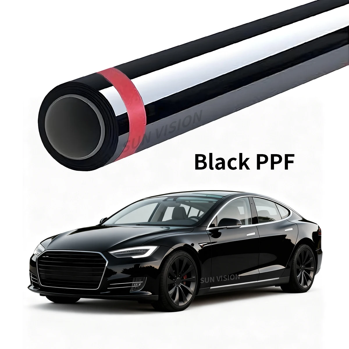 

In Stock 8MIL Thick TPU Metallic Black Color Changing Self Healing Car Wrap Film for Body with 10 Year Warranty Matte Finish