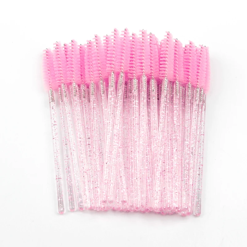 Brosses à cils en cristal, applicateur de cils, baguette de mascara en plastique, extension de cils, maquillage beauté, vente en gros, nouveau, 5 pièces, 25 pièces, 50 pièces