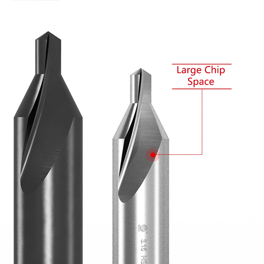 Punta centrale Punta centrale in acciaio inossidabile con scanalatura a spirale completamente rettificata Punta centrale tipo A 6522 HSS/M35 HSS contenente cobalto