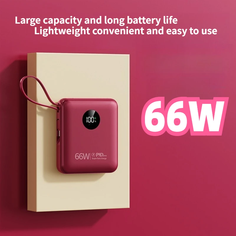 Comes with A Built-in Mini Super Fast Charging 66W Power Bank 10000mAh Large Capacity Portable Power Bank