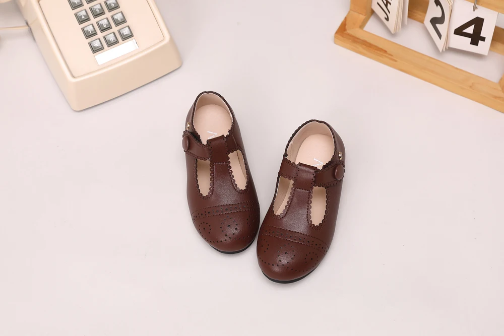 AS Kinderschuhe Marken-Kinderschuhe Baby Mädchen Lederschuhe Kleinkind Prinzessin Ballerinas Jungen Brogue Oxford Weiche Plateau Mary Jane Schuhe – Detail 13