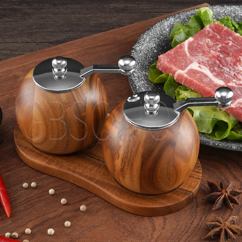 

Новый стиль круглый мяч деревянный шлифовальный станок ручной кривошип перец шлифовальный станок база ручной перец шлифовальный станок кухонные принадлежности инструменты