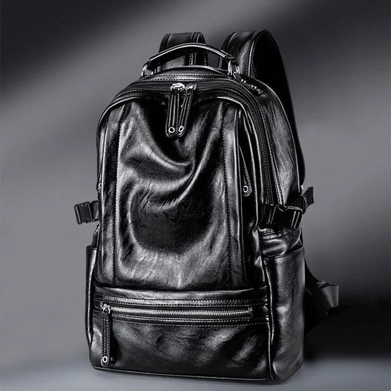 

Рюкзак большой емкости, мужские рюкзаки из мягкой кожи для мужчин, 14-дюймовая сумка для ноутбука, уличный рюкзак, многофункциональная дорожная сумка для багажа