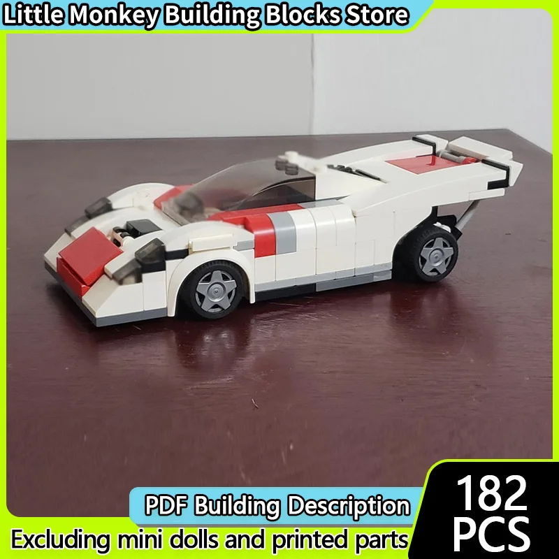 

Модель городской автомобиль MOC, строительные кирпичи, 917 К, гоночный автомобиль с коротким хвостом, модульная технология, детские праздничные подарки, сборка игрушек, костюм