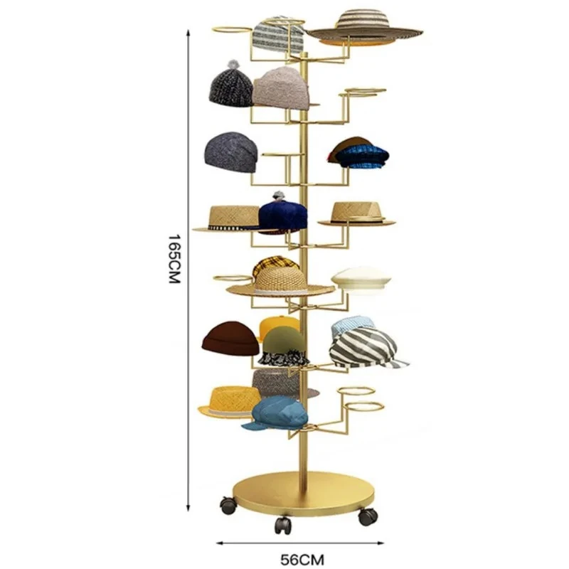 

Clothing and jewelry store hat display rack floor-to-ceiling children's maternal and infant hanging hat holder multi-layer place