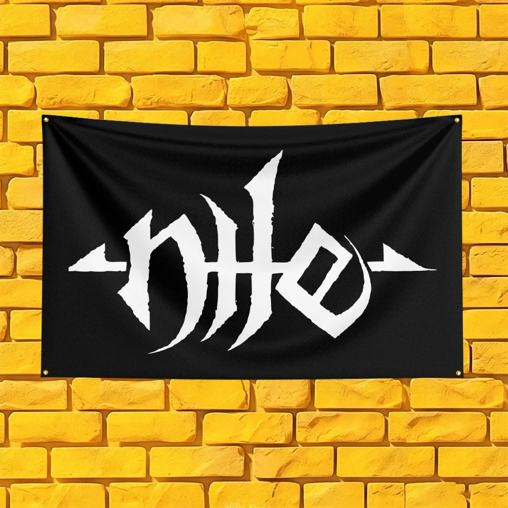 Nile Style Rock Flag 3x5 FT 90x150cm Polyester Wall Hanging For Concert Decor Music Lover