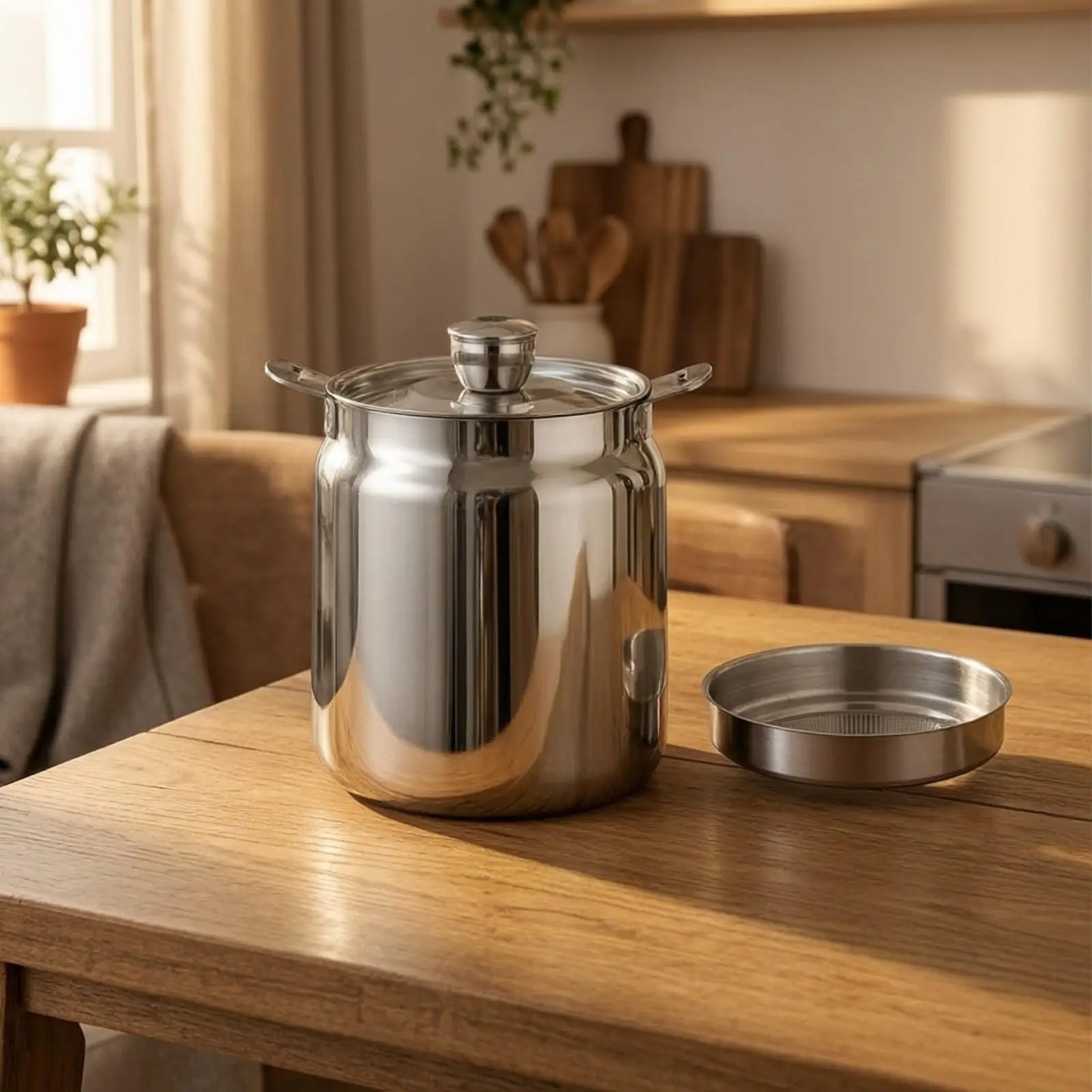Grease Container Heat Resistant Stainless Steel Grease Container with Filter Mesh Cooking Oil Strainer Pot Easy to Clean view 6