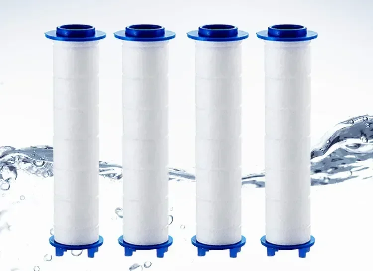 PP Cotton Shower Filter Cartridges, 5 Replacement Inserts for Universal Handheld Bath Sprayers, Routine Bathroom Filter Changes