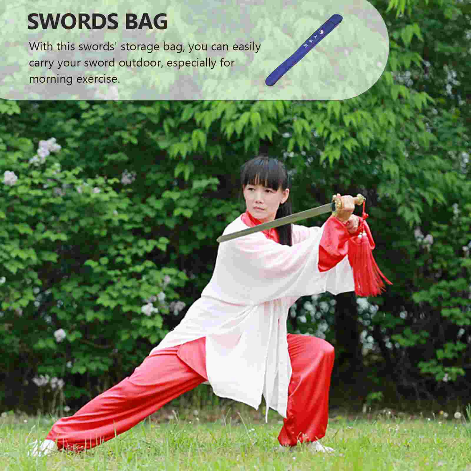 Tai Chi Sword Sets Martial Case Cover Chinese Kung Fu Bag Carrying Swords Bags Morning Exercise Carrier Storage Holder