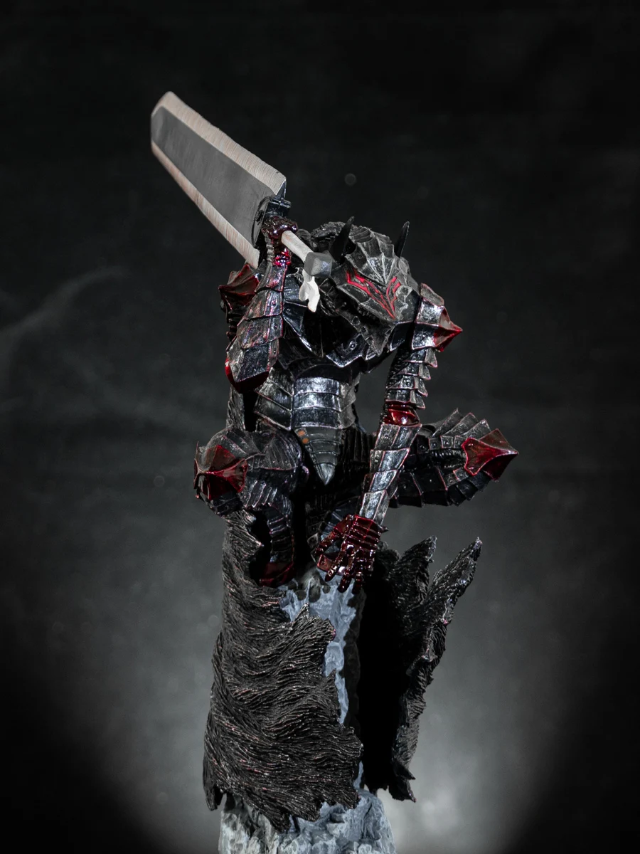 25cm Anime Berserk Manga Guts Crazy Warrior Armor Action Figure Branded Warrior Gemba Millepensee Figure Pvc Model