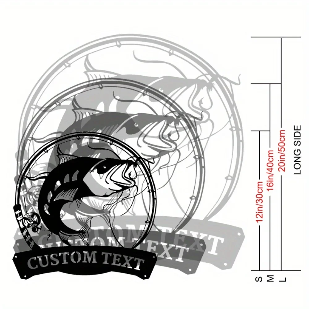 Personalized Trout Metal Sign Fishing Themed Coastal Wall Art, Ideal for Home Decor, A Special Gift for Anglers.