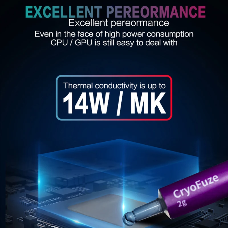 Cooler Master CF14 Thermal Conductive Grease Paste 14W/mk High Performance Cool Intel Processor CPU GPU Cooling Fan