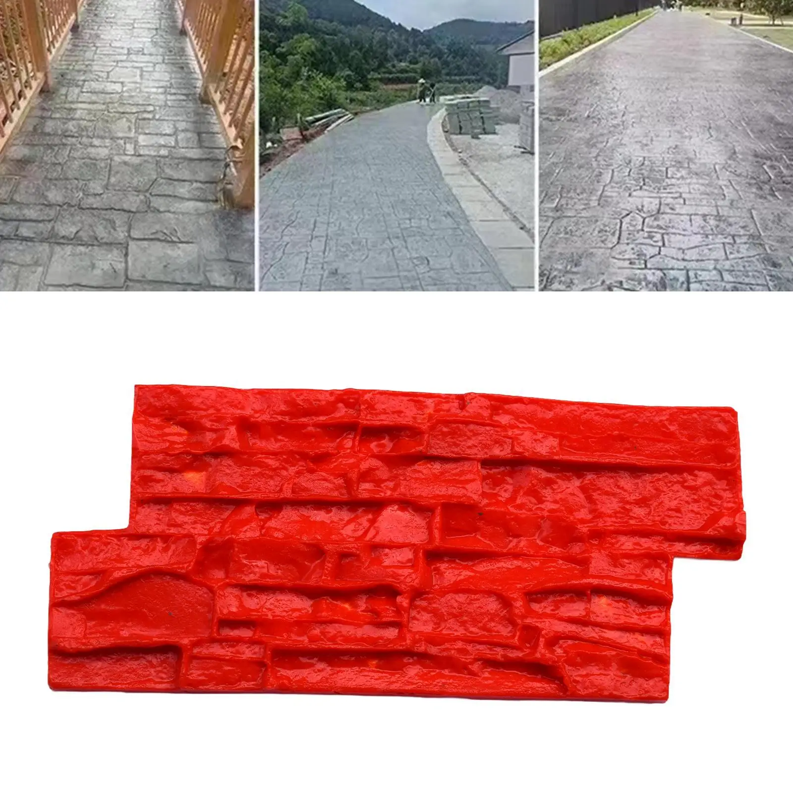 

Vivid Stone Texture Casting Model Floor Imprinting Stamp Stromatolite Concrete Model Stamp Mat for Path, Yard, Lawn, Patio