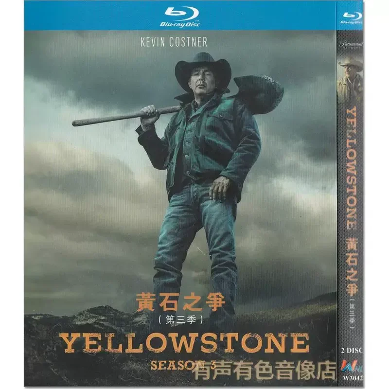 American Western Drama TV Series Yellowstone Seasons 1 to 3 Blu-ray BD High Definition 6 Discs Set