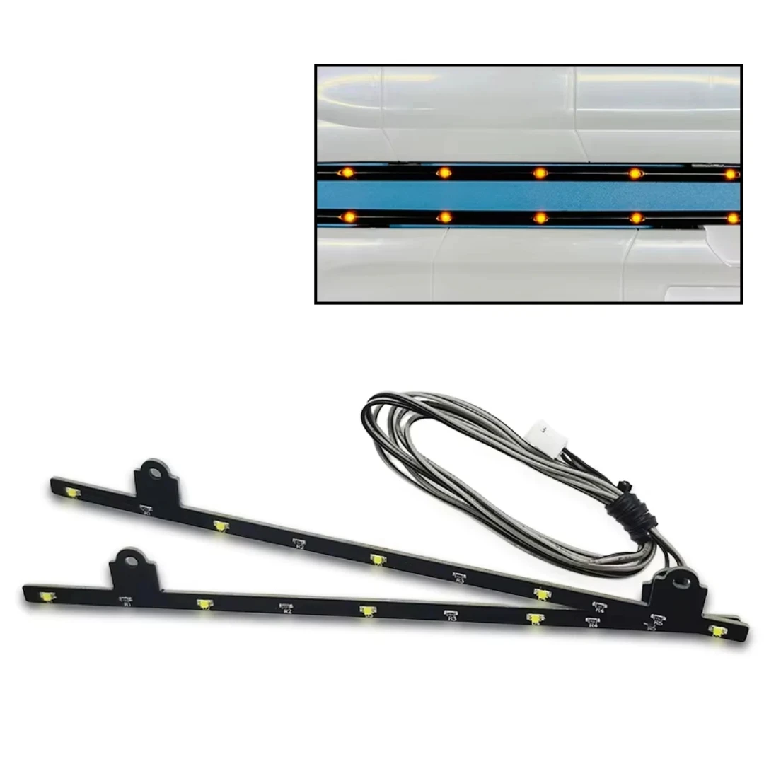 LED Side Skirt Lights Lamp Bar For 1:14th Scale Tamiya Tipper For SCANIA 770S 4X2 56379 Model Car DIY Parts Rc Accessories