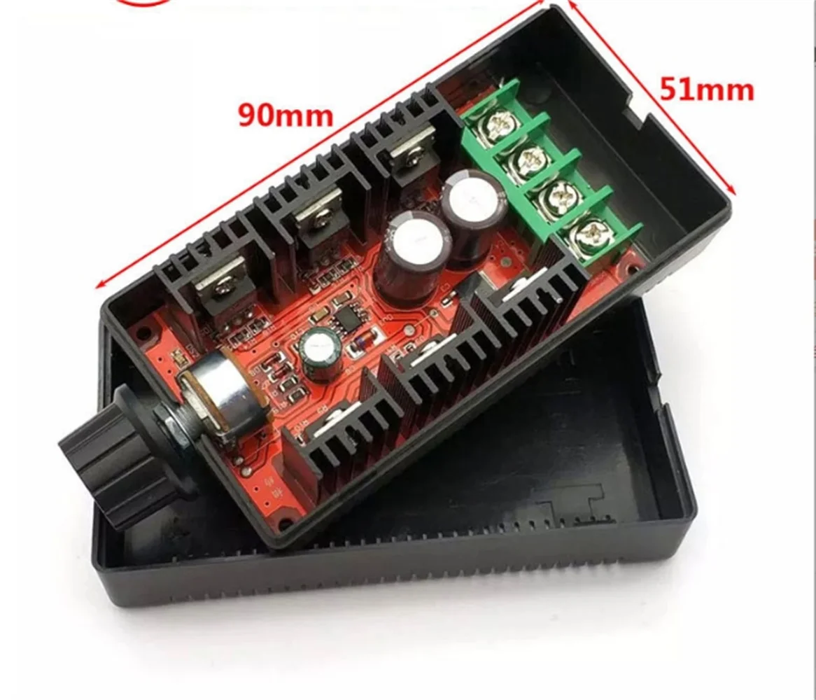 9-50V motor speed controller 2000W with outer shell 40A DC brushed motor speed controller dimming and temperature regulation mod