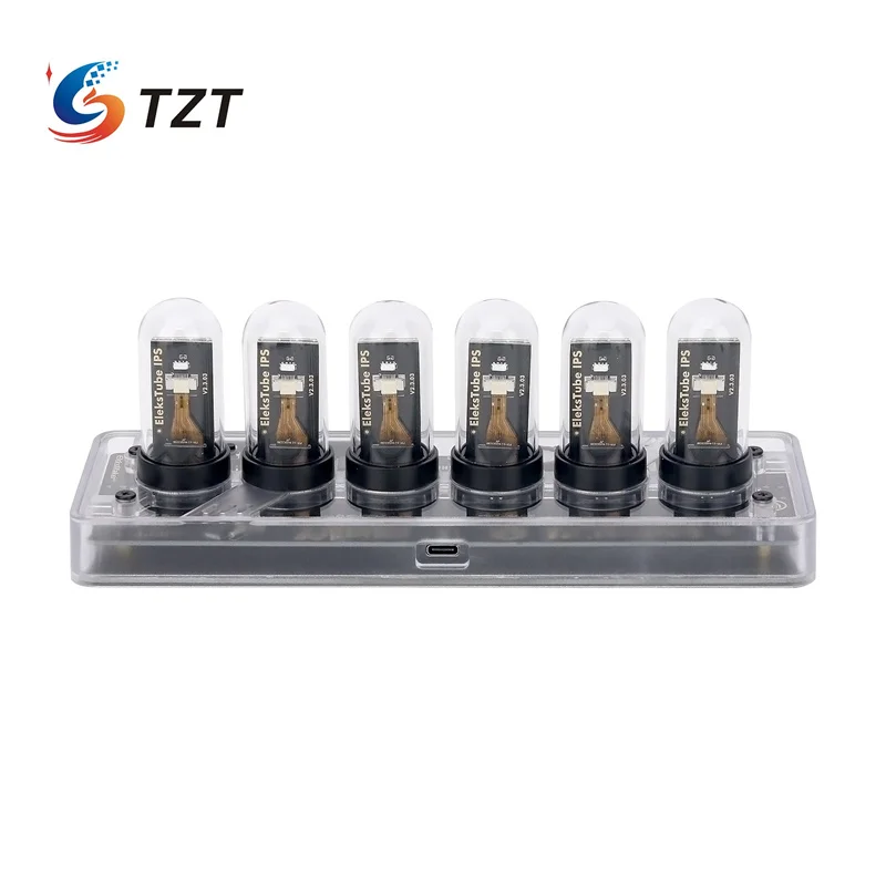 TZT Eleksmaker Elekstube IPS PR2 RGB Nixie Tube Clock с функцией Wi-Fi и Bluetooth для украшения рабочего стола
