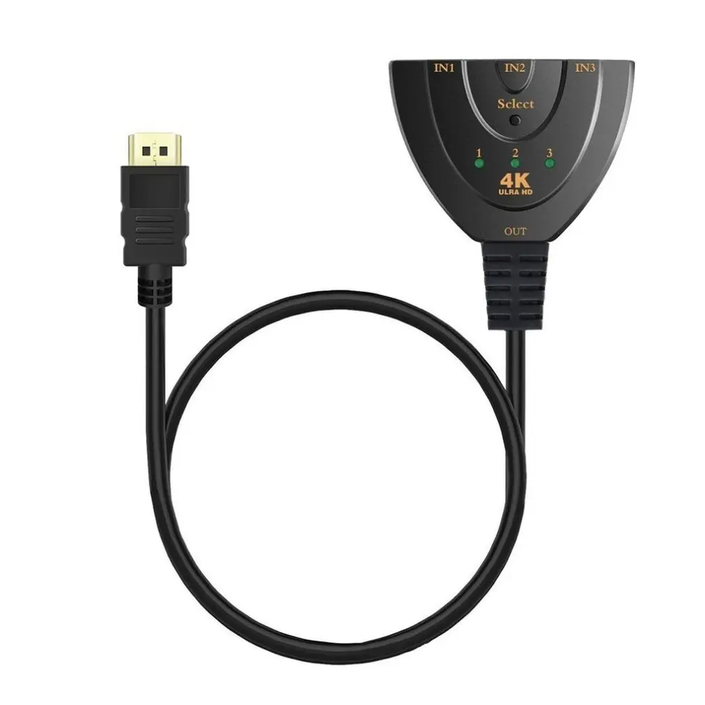 

Portable 3 HDMI-compatible Ports In And 1 HDMI-compatible Out Switcher 3-to-1 Full 1080P 3D Image Display For Multi Media Device