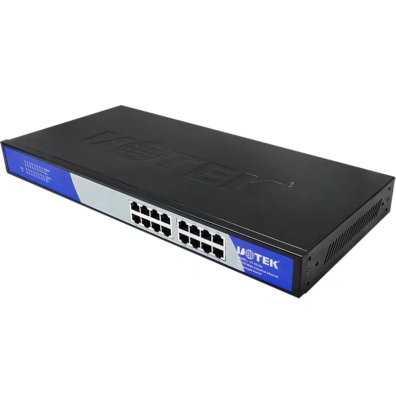 Yutai 16 Port Industrial Grade Switch, Non Managed 100Mbps Rack Ethernet Switch UT-6516U