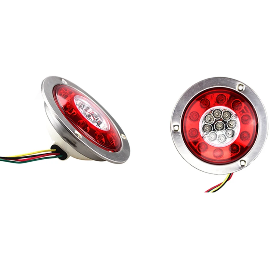 

4,3 дюймов, круглая фотография, грузовик, прицеп, тормоз, стоп-сигнал, задний фонарь, боковой маркер для автомобиля, фотография, 12 В, 24 В, хромированное кольцо