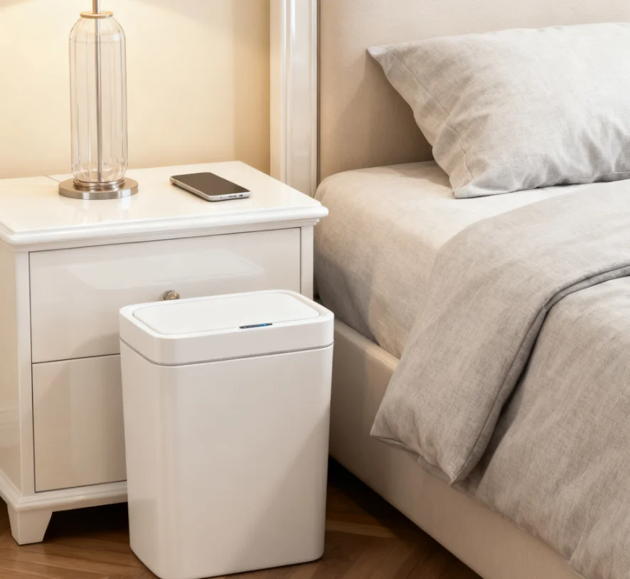 화이트 터치리스 15L 스마트 센서 휴지통 – 자동 포 - Smart Home Junkie 리뷰 및 가격