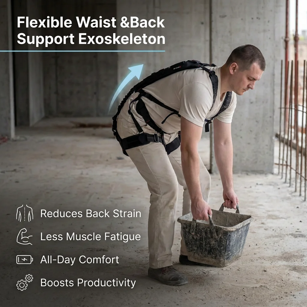 Tactical Adjustable Passive Power Enhancement Exoskeleton Elastic Frame Swing Mechanism Logistics Manufacturing Lifting Work