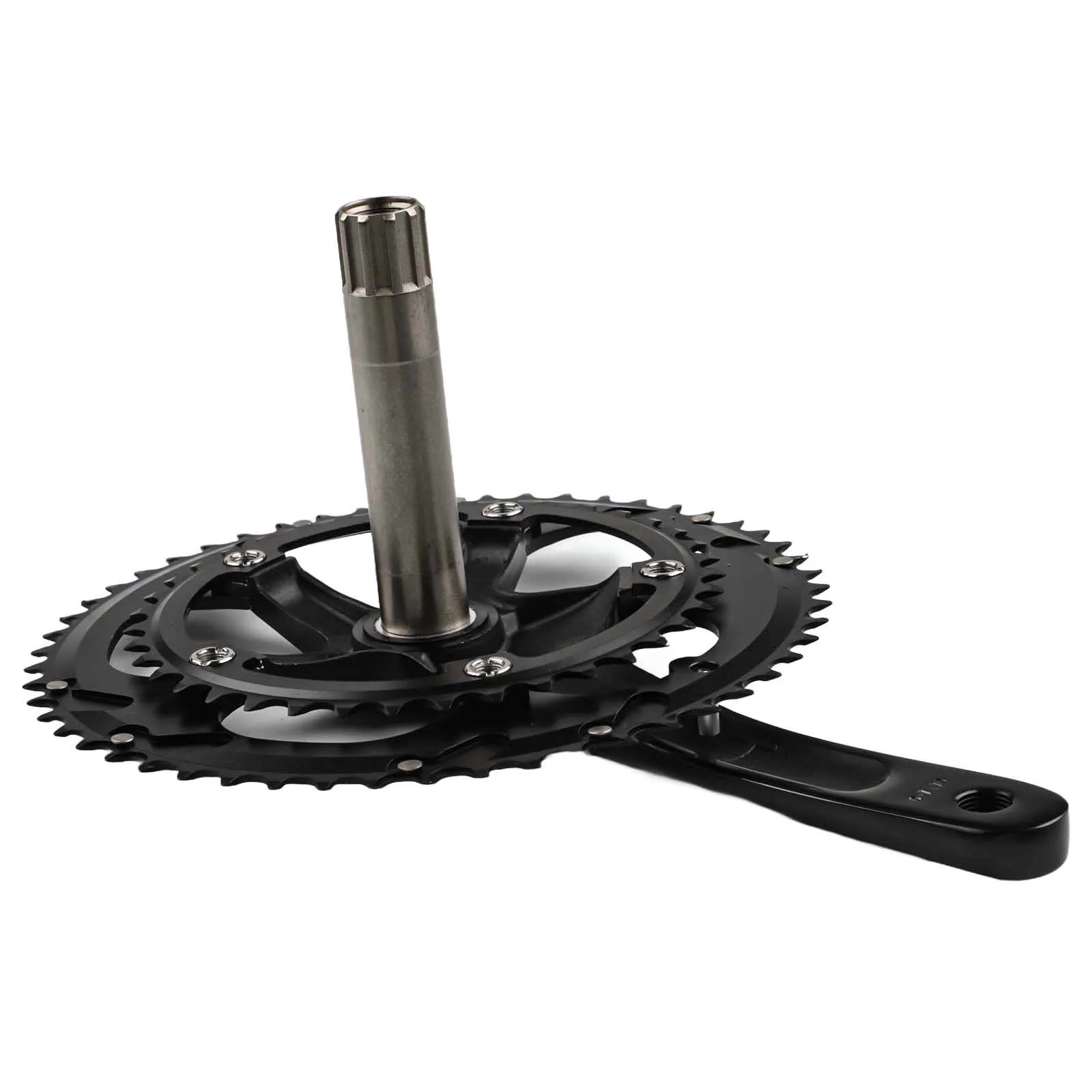 

Aluminium Crank Set Kit 130BCD Crankset 130BCD Double Chainring Crank Weight 995.8g 6061 Aluminium Alloy Crank