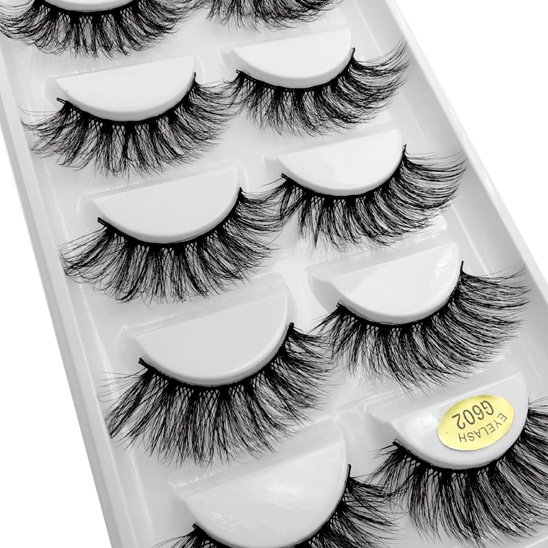 YSDO 5 Pairs False Eyelashes Lashes Natural Fluffy Faux Mink Eyelashes Cilios Mink 3d Soft Lashes Thick Faux Cils Maquiagem