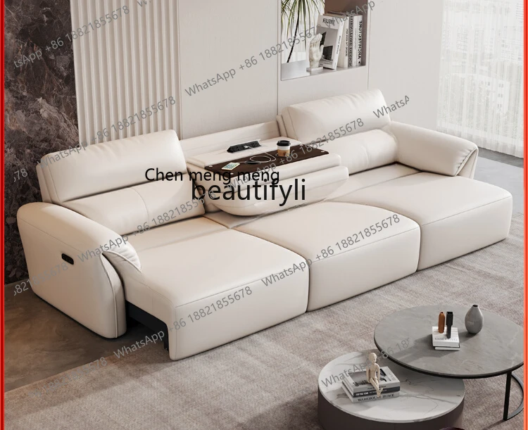 High Backrest Elephant Ears Smart Retractable Electric Sofa Bed Multi-Functional Dual-Use Home Theater Living Room