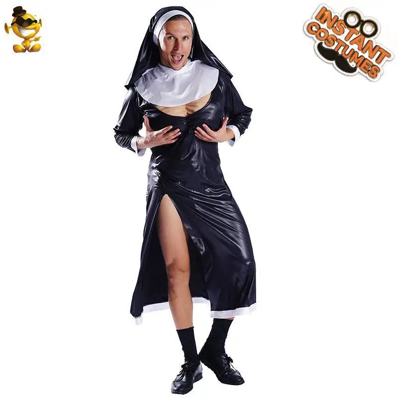 Perruque de Costume d'halloween Par pour hommes, vêtements de spectacle eup, tenue de scène, faux vêtements féminins, Costume de Cosplay pour hommes