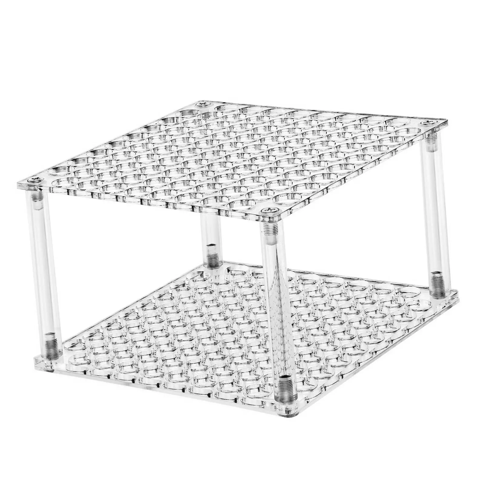 Acrylic Pen Stand Holder Clear Brush Display Organizer 48 Hole Desk Pencil Case for Art Brushes Storage