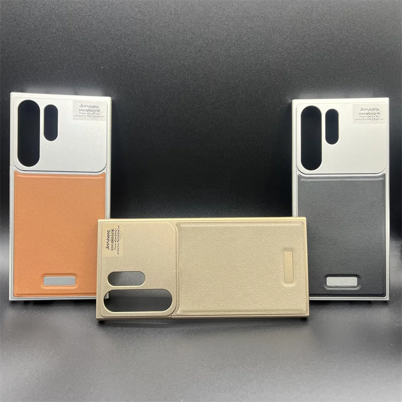 

Роскошный кожаный металлический магнитный чехол для телефона Samsung Galaxy S25 S24 S23, ультра беспроводная зарядка, ароматный чехол из алюминиевого сплава