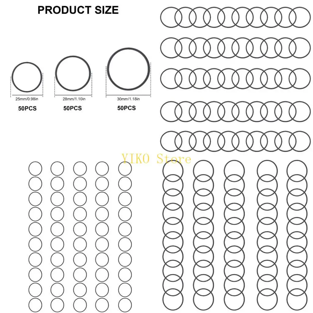 

K32C 50PCS Rubber Pulley Drive Belt Flat Rubber Belts 1.2mm thickness For Cassette Tape Machine Belt, Cassette Tape Belt Set