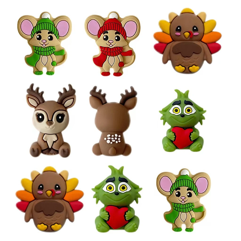 5/10pcs 3D Siliconen Kralen En Platte focal kralen Voor Sieraden Maken DIY Fopspeenketting Armband Ketting Sieraden accessoires