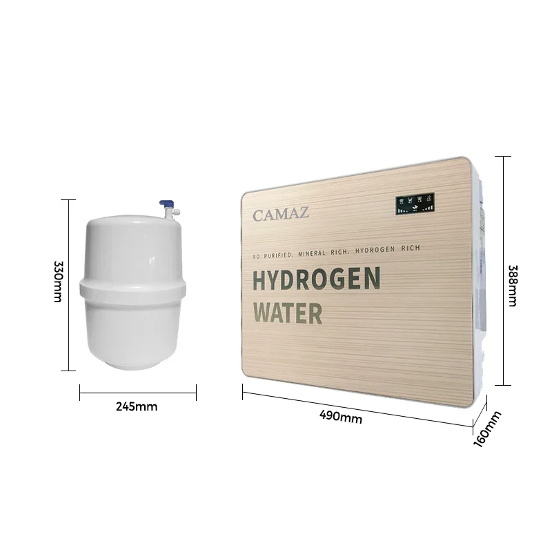 CAMAZ hydrogen reverse osmosis water purification system 5 stage ro pure water filter machine for home