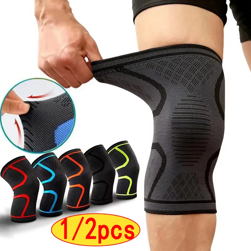 1/2PCS Knee Pads Compression Knee Pad Knee Braces For Arthritis Joint Support Sports Safety Volleyball Gym Sport Brace Protector