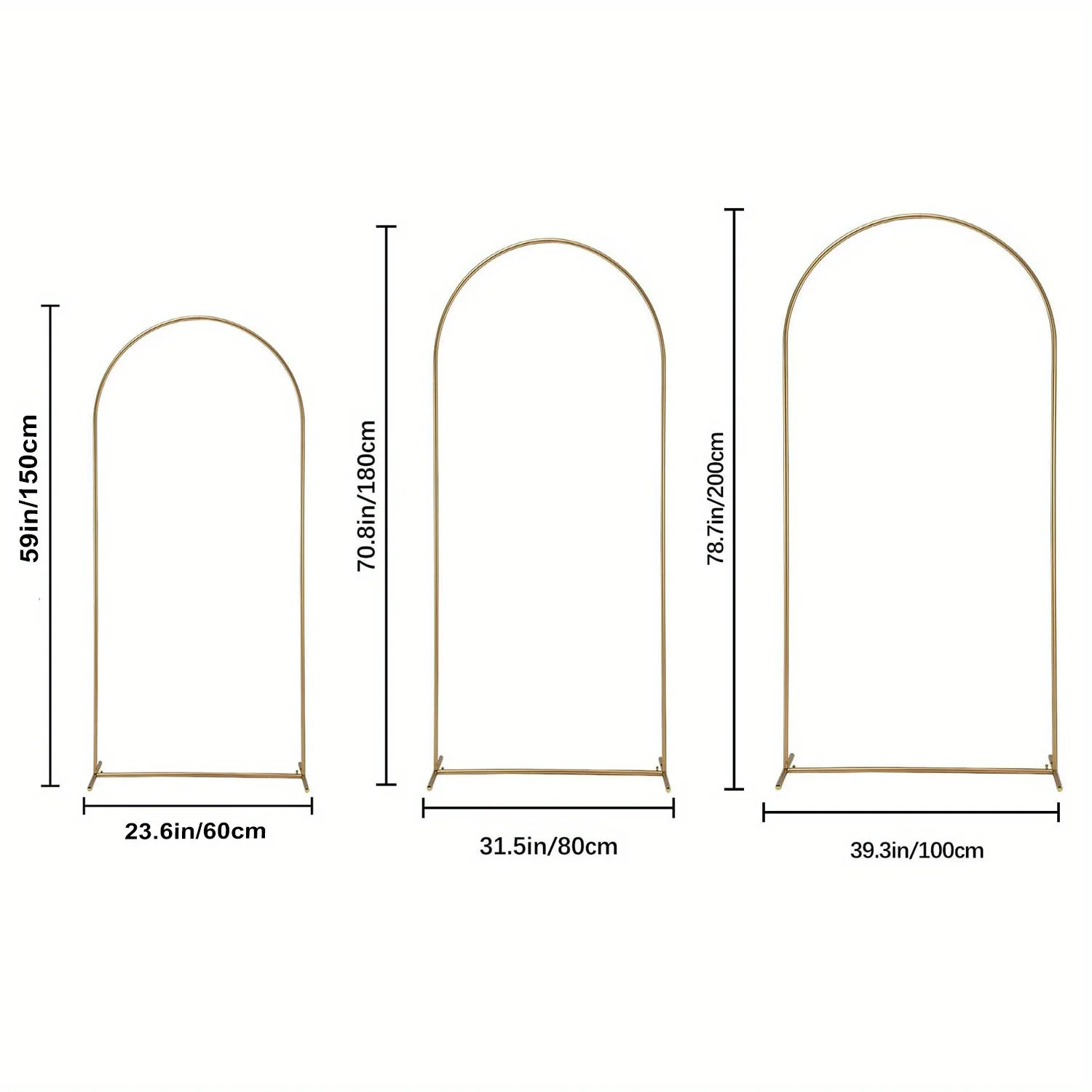 1pc, Gold Wedding Arch Stand Metal Wedding Arch Backdrop Stand For Birthday Party,Balloon Arch Stand