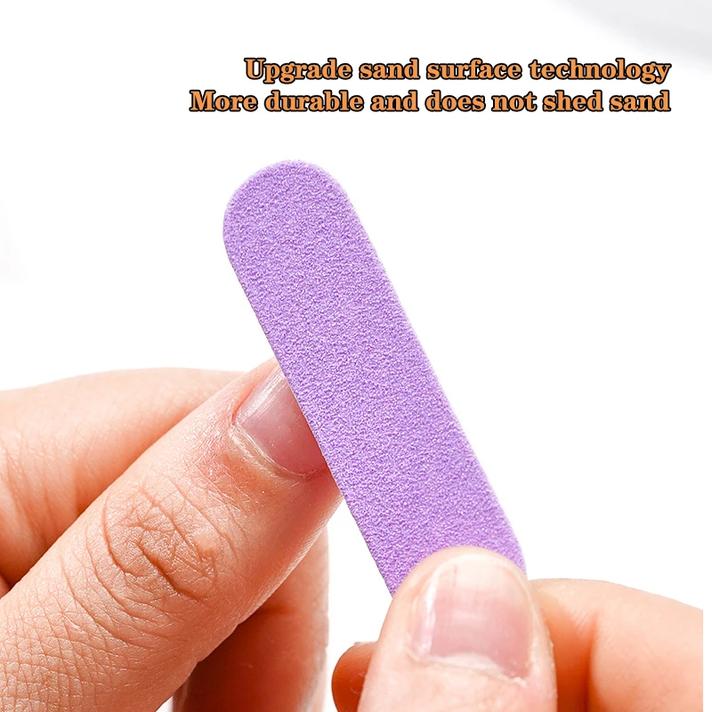 100pcs Mini Double-sided Mini Nail File Strip Colorful Nail Polish Sanding Buffer Strips Polishing Manicure Art Tools