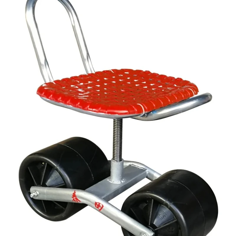 مقعد مزرعة متعدد الوظائف، عربة تشذيب محمولة، ارتفاع قابل للتعديل، مقعد ميداني للبستنة 360 درجة °   مقعد زراعي قابل للدوران