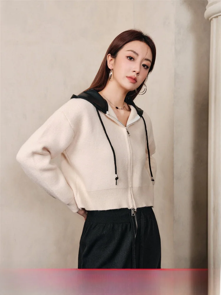 

Женская модная универсальная толстовка с капюшоном и цветными вставками от Chill Zoeys, новинка весенней коллекции, с длинными рукавами