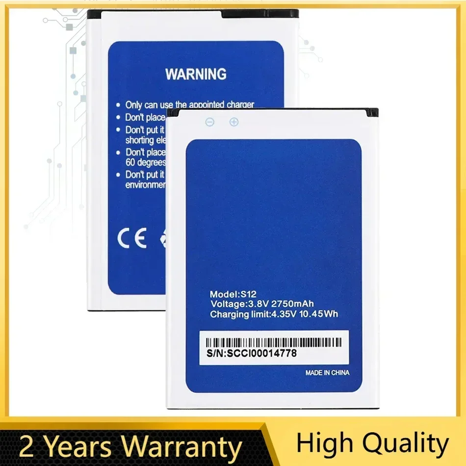 Bateria do telefone móvel para Homtom S12, 2750mAh