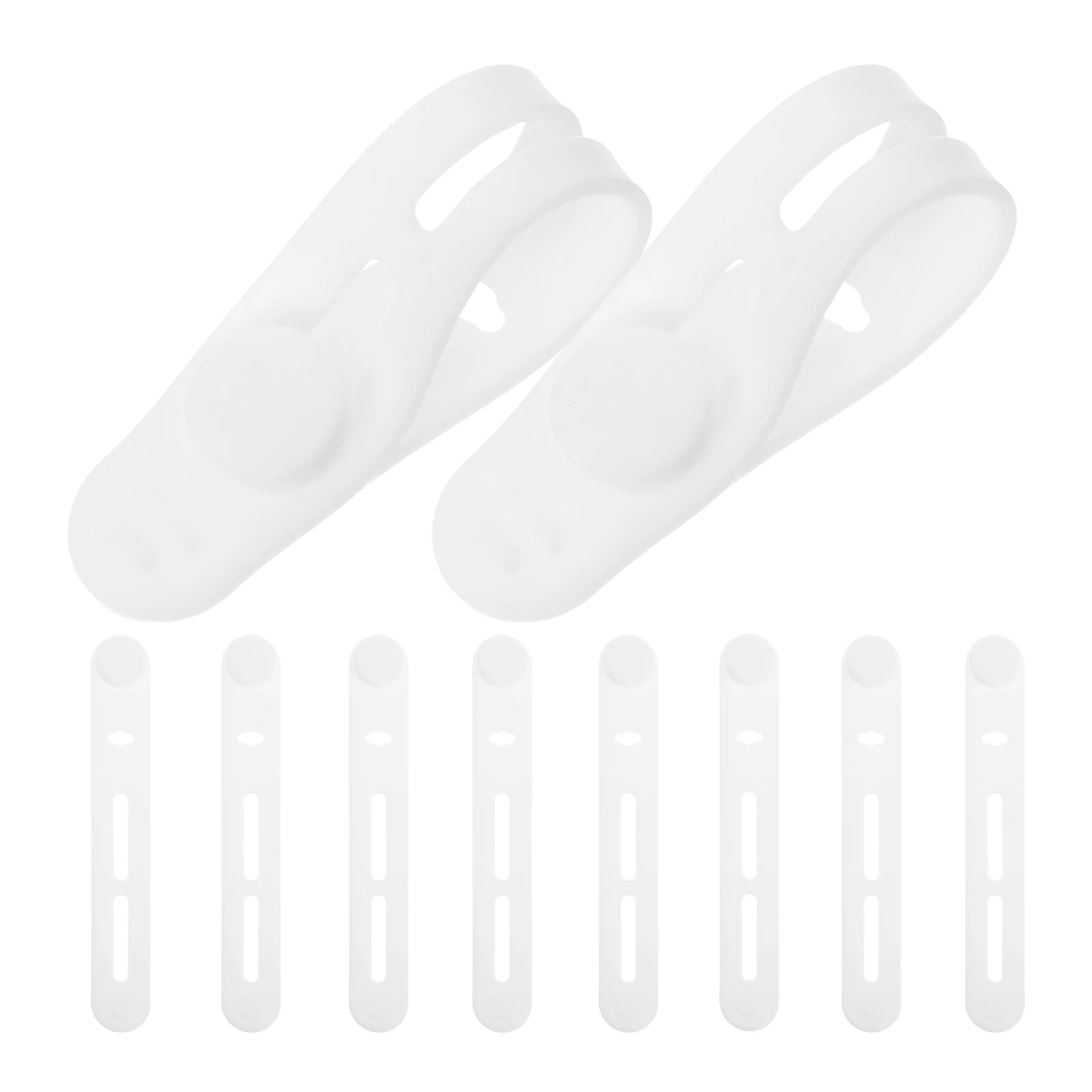 

10 Pcs Cable Manager Headphone Organiser Multipurpose Ties Organizers for Cords White