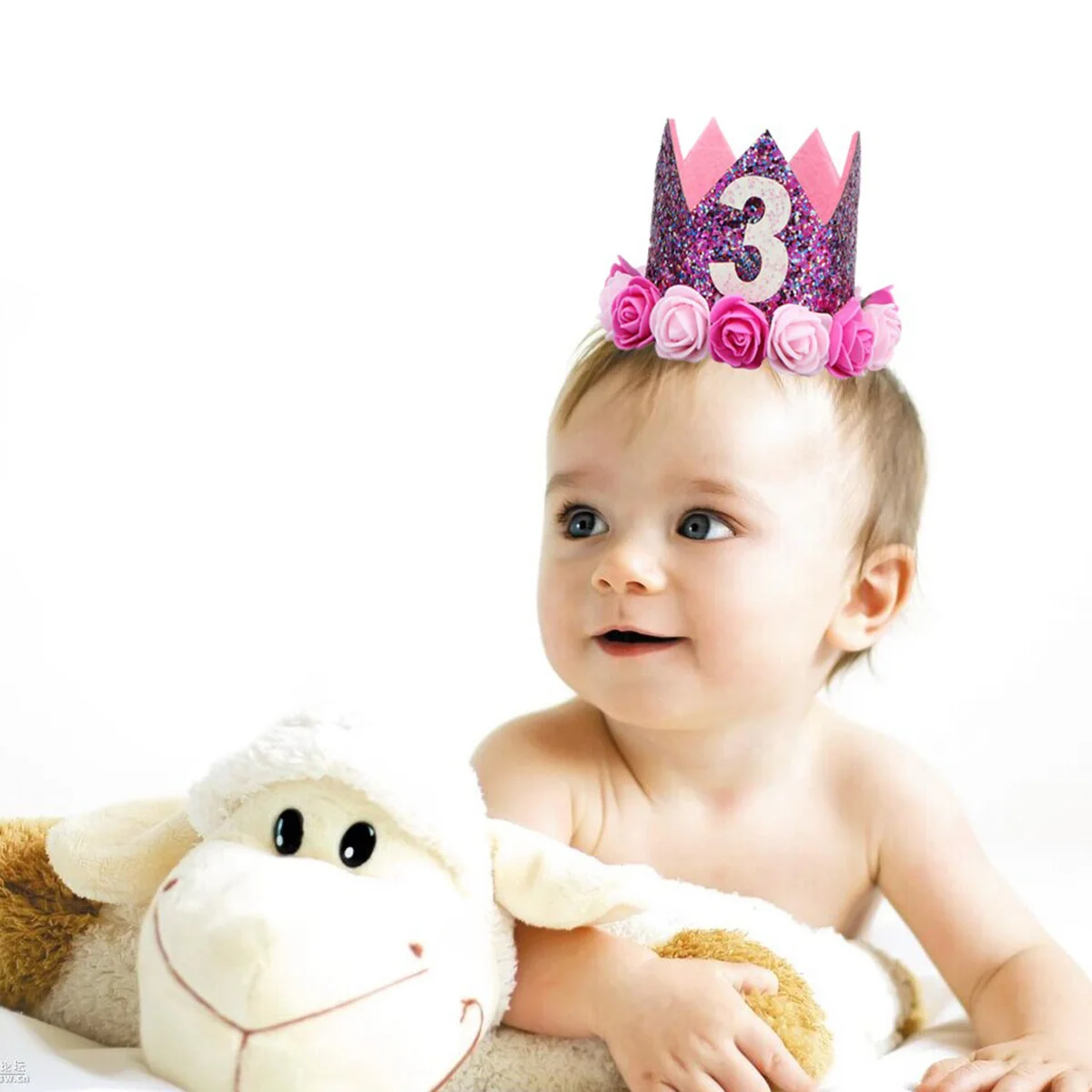 

Floral Headband for Eye-Catching Crown Hair Hoop Birthday Halloween Christmas Party Photo Props Hair Hoop