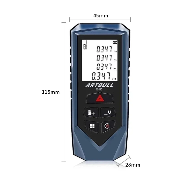 50m Laser Distance Meter Measure Tape Laser Rangefinder