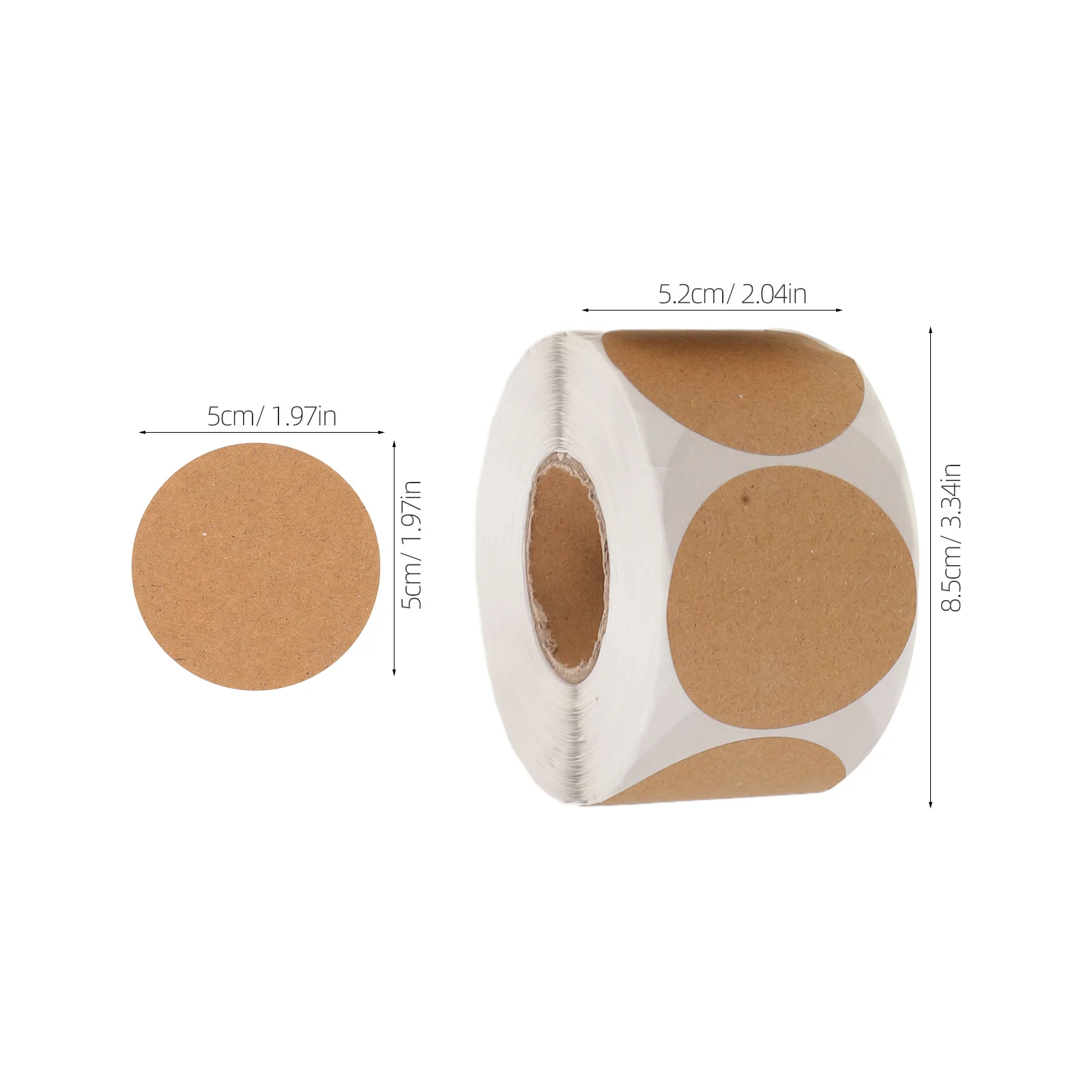 3 szt. okrągłe naklejki samoprzylepne 8,5 cm w rolce, puste etykiety okrągłe do pakowania, wysyłki i opakowywania