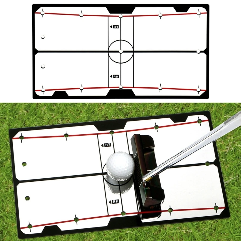 Miroir d'alignement mise Golf, accessoires Golf portables d'aide à l'entraînement Swing Golf